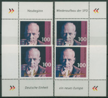 Bund 1995 Politiker Kurt Schumacher 1824 Alle 4 Ecken Postfrisch (E2487) - Nuevos
