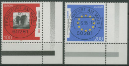 Bund 1995 Europa CEPT Frieden Freiheit 1790/91 Ecke 4 Mit TOP-Stempel (E2408) - Used Stamps