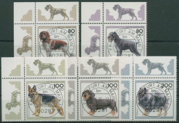 Bund 1995 Jugend: Tiere Hunde Hunderassen 1797/01 Ecke 1 TOP-Stempel (E2422) - Used Stamps