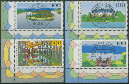 Bund 1996 Landschaften Spreewald Eifel 1849/52 Ecke 3 Mit TOP-Stempel (E2566) - Usados