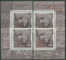 Bund 1996 Komponist Anton Bruckner 1888 Alle 4 Ecken Mit TOP-Stempel (E2657) - Gebraucht