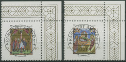 Bund 1996 Weihnachten Miniaturen 1891/92 Ecke 2 Mit TOP-Stempel (E2674) - Usados