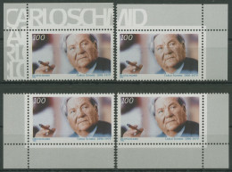 Bund 1996 Politiker Carlo Schmid 1894 Alle 4 Ecken Postfrisch (E2687) - Ungebraucht