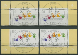 Bund 1996 Kinderhilfswerk UNICEF 1869 Alle 4 Ecken Mit TOP-ESST Bonn (E2620) - Used Stamps
