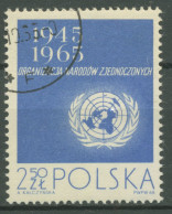 Polen 1965 20 Jahre Vereinte Nationen UNO 1631 Gestempelt - Oblitérés