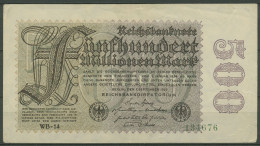 Dt. Reich 500 Millionen Mark 1923, DEU-125h FZ WB, Gebraucht (K1159) - 500 Mio. Mark
