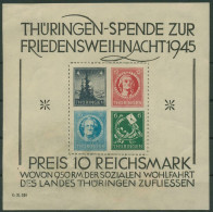 SBZ Thüringen 1945 Weihnachten Block 2 X Mit Falz, Haftstellen Mängel - Otros & Sin Clasificación