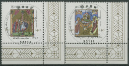 Bund 1996 Weihnachten Miniaturen 1891/92 Ecke 4 Mit TOP-ESST Bonn (E2681) - Used Stamps