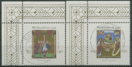Bund 1996 Weihnachten Miniaturen 1891/92 Ecke 1 Mit TOP-Stempel (E2670) - Usados
