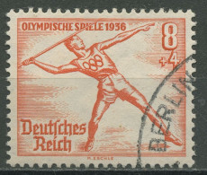 Dt. Reich 1936 Einzelmarke Aus Olympia-Block Speerwerfen 628 Gestempelt - Gebruikt