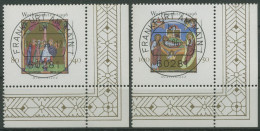 Bund 1996 Weihnachten Miniaturen 1891/92 Ecke 4 Mit TOP-Stempel (E2680) - Used Stamps
