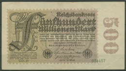 Dt. Reich 500 Millionen Mark 1923, DEU-125h FZ GD, Gebraucht (K1161) - 500 Miljoen Mark