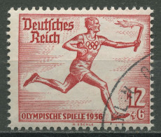 Dt. Reich 1936 Einzelmarke Aus Olympia-Block Fackellauf 629 Gestempelt - Gebruikt