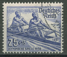 Dt. Reich 1936 Einzelmarke Aus Olympia-Block Rudern 631 Gestempelt - Oblitérés