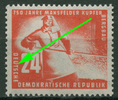 DDR 1950 Mansfelder Kupferschieferbergbau Mit Plattenfehler 274 F 10 Postfrisch - Variétés Et Curiosités