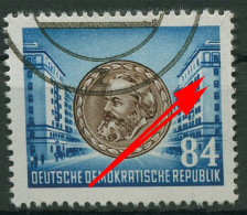 DDR 1953 70. Todestag Von Karl Marx Mit Plattenfehler 353 F 6 Gestempelt - Errors & Oddities