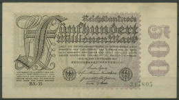 Dt. Reich 500 Millionen Mark 1923, DEU-125h FZ BX, Gebraucht (K1164) - 500 Mio. Mark