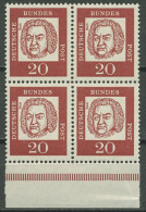 Bund 1961 Bedeutende Deutsche 4er-Block Aus MHB 352 Y P UR Ndgz Postfrisch - Neufs