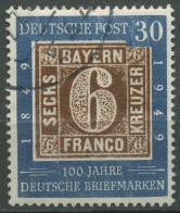 Bund 1949 100 Jahre Dt. Briefmarken 115 Gestempelt, Kl. Fehler (R81006) - Gebraucht