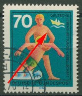 Bund 1970 Freiwillige Hilfsdienste Mit Plattenfehler 634 II Gestempelt - Variétés Et Curiosités