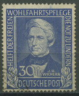 Bund 1949 Wohlfahrt Helfer Der Menschheit 120 Gestempelt, Verfärbt (R81029) - Used Stamps