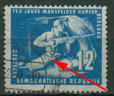 DDR 1950 Mansfelder Kupferschieferbergbau Mit Plattenfehler 273 F 47 Gestempelt - Abarten Und Kuriositäten