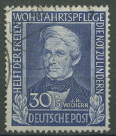 Bund 1949 Wohlfahrt Helfer Der Menschheit 120 Gestempelt, Kl. Einriß (R81031) - Used Stamps