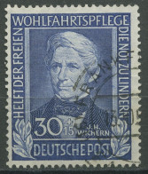 Bund 1949 Wohlfahrt Helfer Der Menschheit 120 Gestempelt, Knick (R81030) - Oblitérés