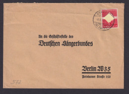 Hohndorf Chemnitz Sachsen Berlin Deutsches Reich An Den Deutschen Sängerbund - Covers & Documents