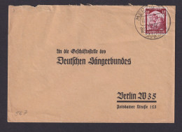 Merzig Brief Deutsches Reich SST Das Tor Zum Romantischen Saarland Sängerbund - Cartas & Documentos