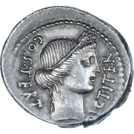 Monnaie, Jules César, Denier, 46 BC, Atelier Incertain, Pedigree, SPL, Argent - Röm. Republik (-280 / -27)