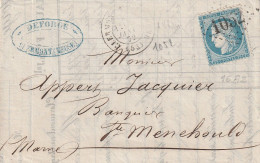 Lettre De Clermont En Argonne à Sainte Ménéhould LAC - 1849-1876: Periodo Clásico