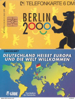 GERMANY - Deutschland Heisst Europa/Berlin 2000(K 378 B), Tirage 51000, 05/93, Mint - K-Reeksen : Reeks Klanten