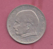 Germany,1957- Mint J - 2 Deutsche Mark- Copper-nickel . Obverse Eagle, The Emblem Of Germany. - 2 Marchi