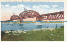R004839 Bridge Over The St. Lawrence River. Near Montreal. P. Q. Valentine - Monde