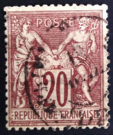 FRANCE                           N° 67                 OBLITERE                Cote : 25 € - 1876-1878 Sage (Tipo I)
