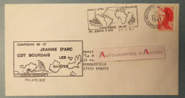 ● Jeanne D'Arc - Cdt Bourdais - Les Saintes Guadeloupe - Campagne 86-87 - Poste Navale - Porte Hélicoptère - Posta Marittima