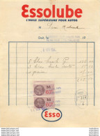 AUSSOURD 116 PLACE LAFAYETTE PARIS HUILE MOTEUR  PUBLICITE ESSOLUBE   FACTURE 1941 R2 - 1900 – 1949