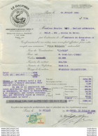 LE DAUPHIN ASSURANCES AUTOMOBILES  FACTURE 1928 POUR UNE CITROEN CONDUITE INTERIEUR - 1900 – 1949