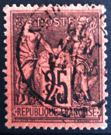 FRANCE                           N° 91      Signé       OBLITERE                Cote : 30 € - 1876-1898 Sage (Tipo II)