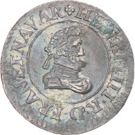 Monnaie, France, Henry IV, Denier Tournois, 1608/07, Lyon, TTB, Cuivre - 1589-1610 Enrique IV
