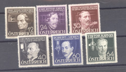 Autriche  :  Yv  489-94  Mi  632-37  * - Unused Stamps