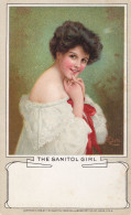 The Sanitol Girl Glamour 1910 Old Advertising Postcard - Publicidad