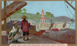 River Craft Meeting Newcastle Tea Company Old Advertising Postcard - Pubblicitari