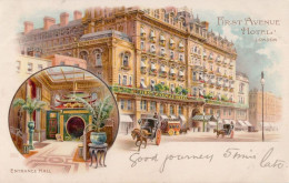First Avenue Hotel London Reception Hall Advertising Postcard - Pubblicitari