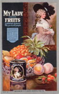 My Lady Canned Fruits Newcastle Antique Advertising Postcard - Publicité
