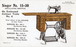 Singer 15-30 Antique Machine Oscillating Shuttle Old Advertising Postcard - Advertising
