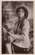 Norfolk Knitting Old Royal Knit Coat Gladys Cooper Rare RPC Advertising Postcard - Advertising