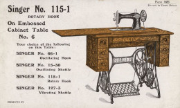 Singer Sewing Machine No 115-1 Antique Advertising Postcard - Publicité