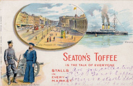 Russian Military Warship WW1 Advertising Seatons Toffee Old Postcard - Publicité